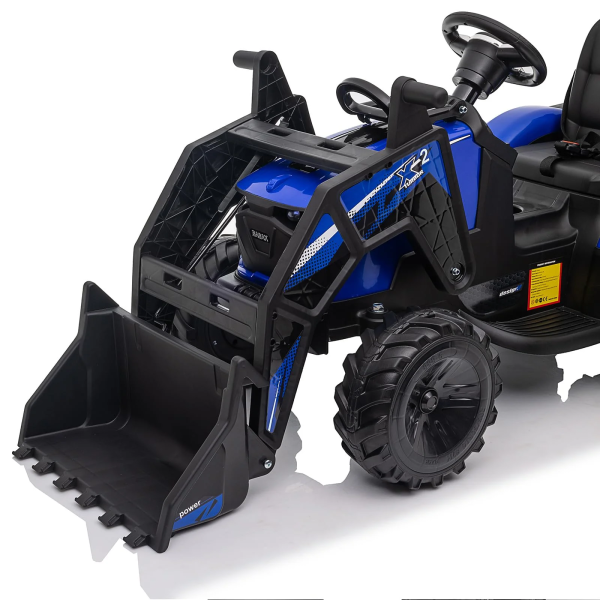 9bcad11bf8ca487fb0687114b5e313b6 3-in-1 Ride-On Tractor, 24V Electric, Excavator & Bulldozer, Remote Control, LED, Music, USB/Bluetooth max 66 lbs – Bright-blue