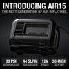 UltraFast 15A Tire Inflator, 12V Portable Air Compressor Pump, Rated at 80 PSI, Inflates Tires from 0-40 PSI in 2.9 Minutes with a Digital Gauge, Smart Pressure and Auto-Shutoff
