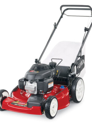 Self-propelled gas mower, 22-inch 170cc OHV engine high-wheel RWD 3-in-1 with height adjustment, oil included