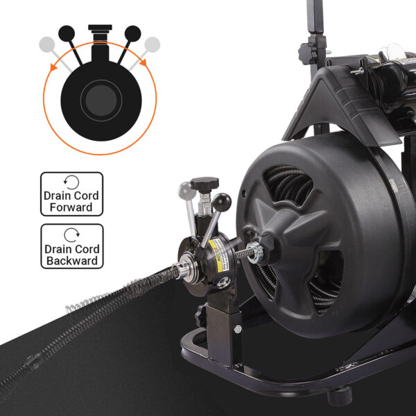 9e6aae1129d944ab9983c054ec89578e XtremepowerUS 45078 45078 Drain Snake Commercial w/Attachments 100' Electric Sewer