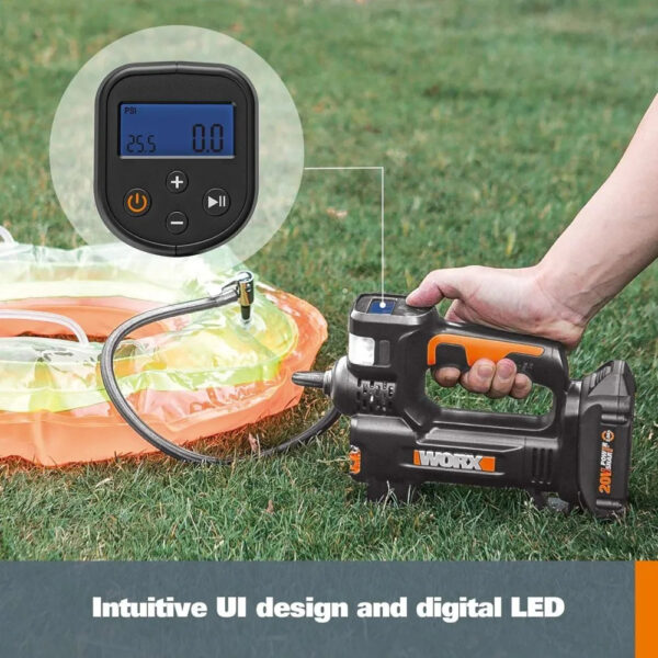 a09da8307be6472e87721eb2fa3914fb 20V MAX Cordless Multi-Function Air Pump Inflator (1 x 2.0aH Battery and 1 x Charger Included) - Black