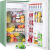 Upstreman 3.2 Cu.Ft Mini Fridge with Freezer – Single Door Compact Refrigerator for Dorm, Bedroom, or Office – Adjustable Thermostat, Black (BR321)