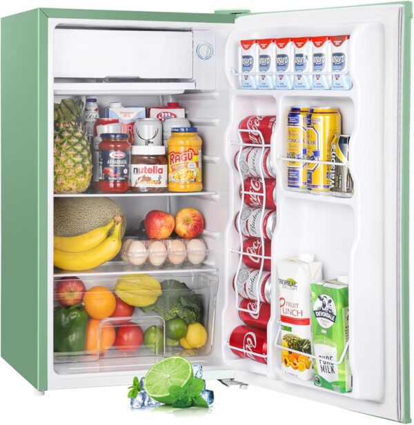 a299a9aeb2c040f6a2f28fdbb4c54113 Upstreman 3.2 Cu.Ft Mini Fridge with Freezer – Single Door Compact Refrigerator for Dorm, Bedroom, or Office – Adjustable Thermostat, Black (BR321)