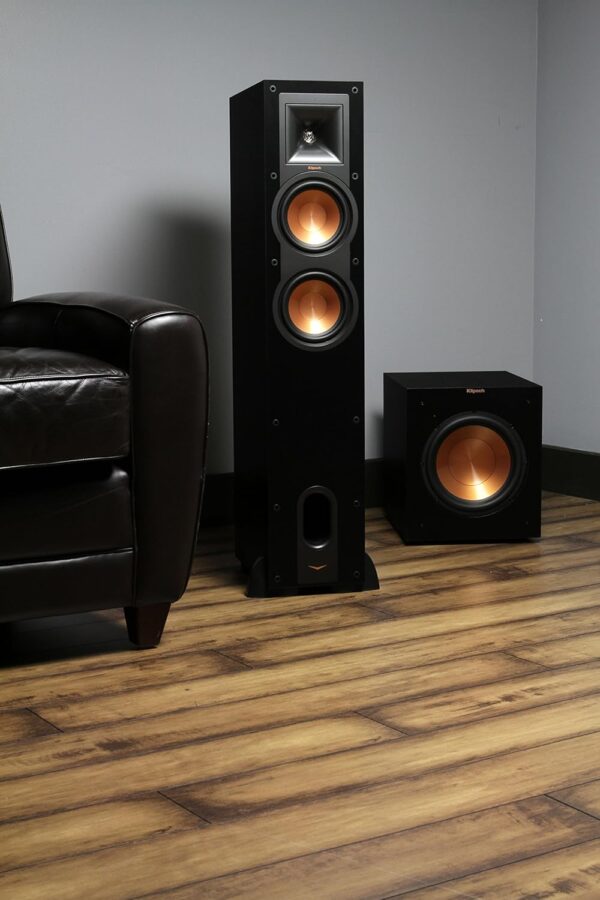 a426a354f15243abadf9f45e2f46e730 R-12SW Powerful Deep Bass Front Firing 12" Copper-Spun Driver 400W Digital Power Subwoofer 14" X 18.5" X 16"