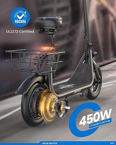 a4db2fc80fe649ee9ad8c583e9396f2a URBANMAX C1 Electric Scooter with Seat, 450W Powerful Motor up to 22 Miles Range