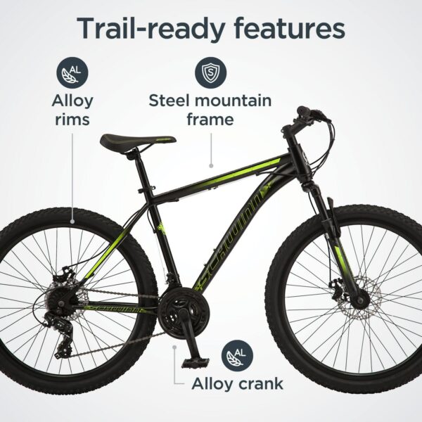 a4e917f188e14d1394983b3e0a76845f Schwinn Sidewinder Mountain Bike, 26-inch Wheels, 21 Speeds, Mens Style, Black