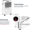 30 Pint Dehumidifier for Home Basements Bedroom Garage, Mid-Size Portable with Continuous Drain Hose Outlet and Wheel, 4 Gallons/Day Intelligent Humidity Control for Space Up to 1500 Sq Ft