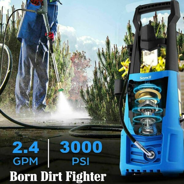 a631152270ac400088ef324d5943e9b6 Suyncll Electric Pressure Washer 3000PSI, 2.4GPM High Power Washer Cleaner NEW
