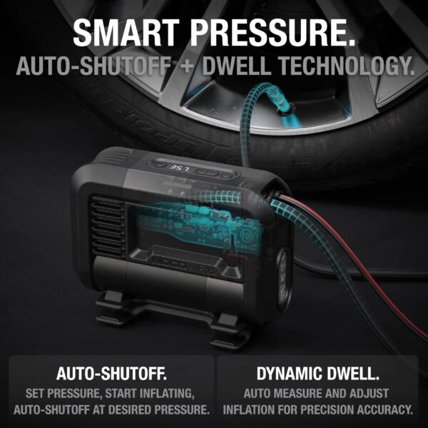 a69156d0951d4ca9b51e210c98a4799b UltraFast 15A Tire Inflator, 12V Portable Air Compressor Pump, Rated at 80 PSI, Inflates Tires from 0-40 PSI in 2.9 Minutes with a Digital Gauge, Smart Pressure and Auto-Shutoff