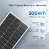 Solar Panel 100 Watt 12 Volt, High-Efficiency Monocrystalline PV Module Power Charger for RV Marine Rooftop Farm Battery and Other Off-Grid Applications, RNG-100D-SS, Single 100W