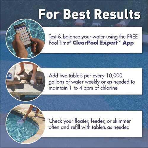 a76fe63a6c184c5fa6dac133d1ae40f3 Pool Time 21827PTM 35 lbs. Chlorinating Tablets