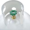 Steel Propane Tank Cylinder with POL Valve and Collar, Great for Mixed Heating Systems, Home fireplaces, Dryers and Grills-Flame King