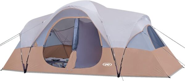a7eaee15eebc4f2fb0aa15c6ea55d21c UNP Camping Tent 10-Person-Family Tents, Parties, Music Festival Tent, Big, Easy Up, 5 Large Mesh Windows, Double Layer, 2 Room, Waterproof, Weather Resistant, 18ft x 9ft x78in