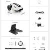 YUKA Mini 500H Robot Lawn Mower Reception 0.12 Acre, Max. 0.17 Acre, Ultrasense AI Vision+ RTK Positioning, Auto Mapping, App Control,45% Slope, Cutting Height 2''~3.5'', 3 Mowing Zones