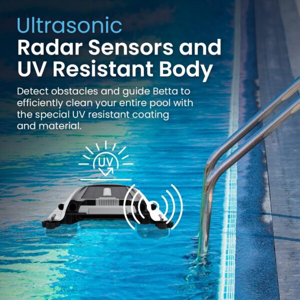a8c8961fe21446daba9326464404ca25 Solar Powered Automatic Robotic Pool Surface Skimmer Cleaner with 24/7 Continuous Cleaning Battery Power and Re-Engineered Twin Salt Chlorine Tolerant Motors (Blue)
