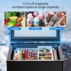 3.5 Cubic Feet Chest Freezer with 2 Removable Baskets Free Standing Top Open Door Compact Freezer with Adjustable Temperature for Home/Kitchen/Office/Bar (3.5 Cubic Feet, White)