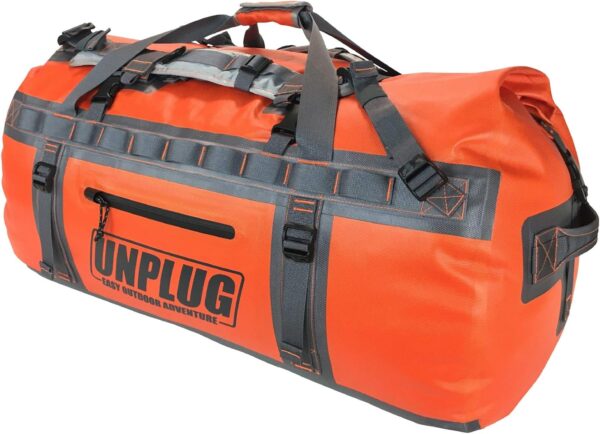 UNPLUG Ultimate Adventure Bag -1680D Heavy Duty Waterproof Travel Duffel Bags for Camping, Motorcycle Dry Bag, Waterproof Bags for Boating, Waterproof Duffle Backpack,Tactical Duffle Bag