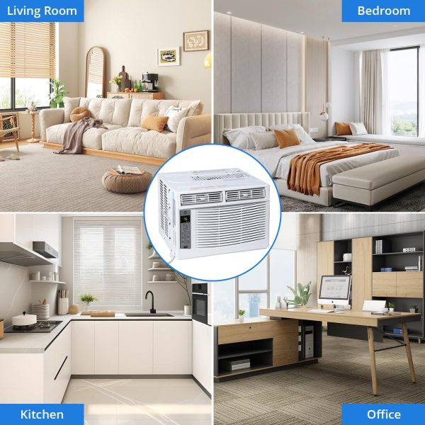 abb0cdf43a9741c5a89a243c632b10cc Window Air Conditioner With Reusable Filter & Controls, 6000 BTU 115V~, Suitable for 250 Sq.Ft