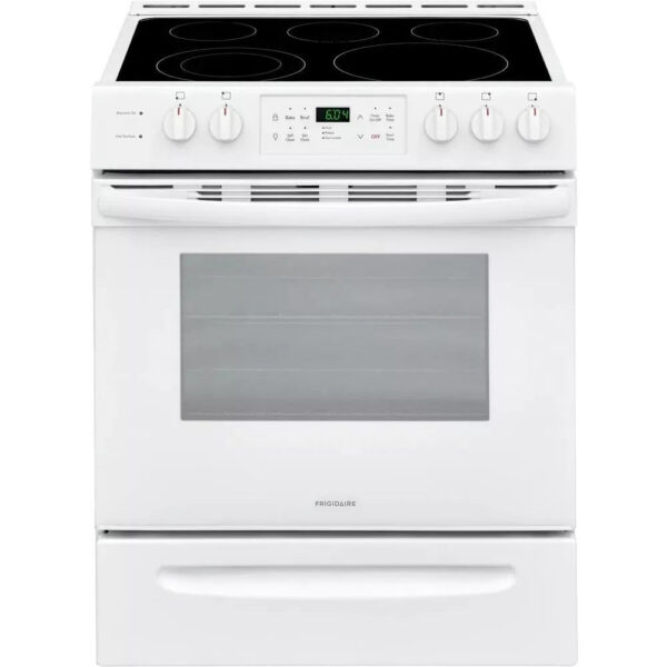 abbf819cd15940d6b32fbf473df4cb82 30 in. 5.0 cu. ft. Single Oven �� White with NVS Black Glass