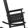 Outdoor Rocking Chair, HDPE Rocking Chair for Adults, All Weather Porch Rockers for Lawn Garden, White