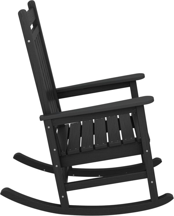 abd5faa2b6204e4c82f1dd0996641368 Outdoor Rocking Chair, HDPE Rocking Chair for Adults, All Weather Porch Rockers for Lawn Garden, White