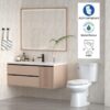 21Toilet, Elongated Toilets for Bathrooms, Two-Piece Toilet with Soft Close Seat, 1.28 Siphonic Flush Toilet with Universal Height ADA Cotton White