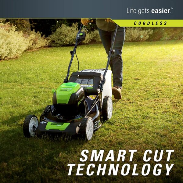 ad48d81450904a008cfa70bb778c08db 21-Inch 80V Lawn Mower, (2) 2Ah Batteries and Charger Included GLM801601