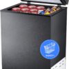 3.5 Cubic Feet Chest Freezer with 2 Removable Baskets Free Standing Top Open Door Compact Freezer with Adjustable Temperature for Home/Kitchen/Office/Bar (3.5 Cubic Feet, White)