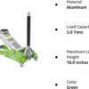 Tools 3-Ton Quick Rise Aluminum Floor Jack with Dual Pump Pistons & Reinforced Lifting Arm (A20018_A20019)