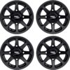 RT102 15in Wheels 15x7 4x137, 4+3 Offset, ATV UTV SxS Rims, Compatible with Can Am Commander Max Defender Max Pro Maverick X3 Maverick Trail, 4/137 Matte Black, Set of 4