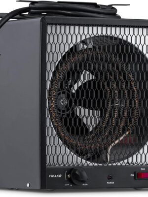 Portable Heater (240V) Portable Electric Garage Heater Heats Up to 600 sq. ft. with 6-Foot Cord Wrap and Carrying Handle | 5600 Watt Portable Electric Shop Heater for Garage and Work Shop