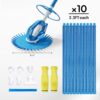 VINGLI Pool Vacuum Cleaner Automatic Sweeper Swimming Pool Creepy Crawler Vacuum with 33FT Hoses (Navy Blue&White)