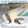 Solar Powered Automatic Robotic Pool Surface Skimmer Cleaner with 24/7 Continuous Cleaning Battery Power and Re-Engineered Twin Salt Chlorine Tolerant Motors (Blue)
