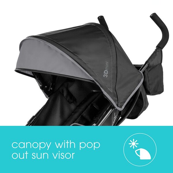 3Dmini Convenience Stroller, Blue/Black �� Lightweight Infant Stroller with Compact Fold