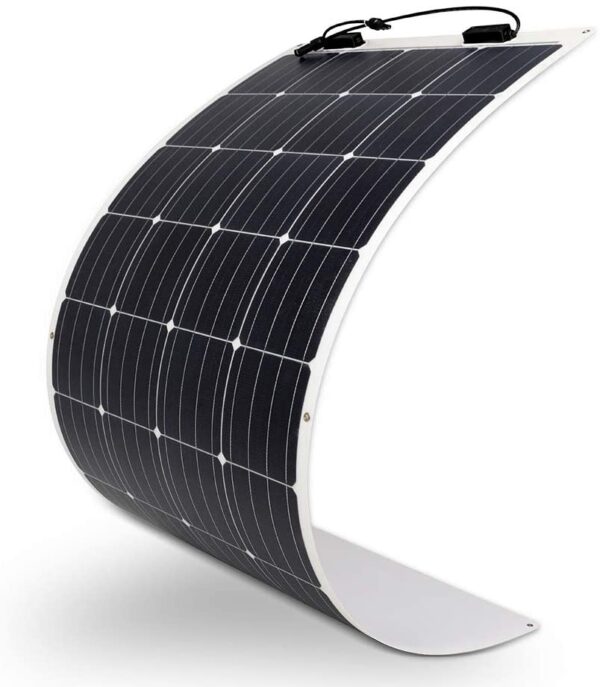 b511862cd9f3430088f03ae6e2d17e16-1 160 Watt 12 Volt Extremely Flexible Monocrystalline Solar Panel – Ultra Lightweight, Ultra Thin, Up to 248 Degree Arc, for RV, Boats, Roofs, Uneven Surfaces