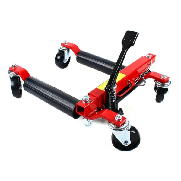 b514992f22ad40c6a01bd656599c9af3 1500lb HYDRAULIC Positioning Car Wheel Dolly Jack Lift Auto Vehicle Moving Hoist