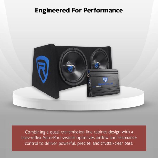 b535b3682e924b71bb836c36fc550587 RV12.2B 1200W Dual 12" Car Subwoofer Enclosure+Mono Amplifier+Amp Kit