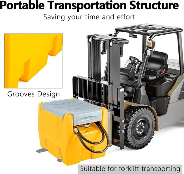 b570085c9f6645b8bd1e5a29c359bae9 TECSPACE 58 Gallon Gasoline Tank, Portable Fuel Tank with 12V Electric Fuel Transfer Pump, 40 GPM Gasoline Fuel Tank with 4 Meters Hose for Gasoline Transportation (Yellow, 58 gal)