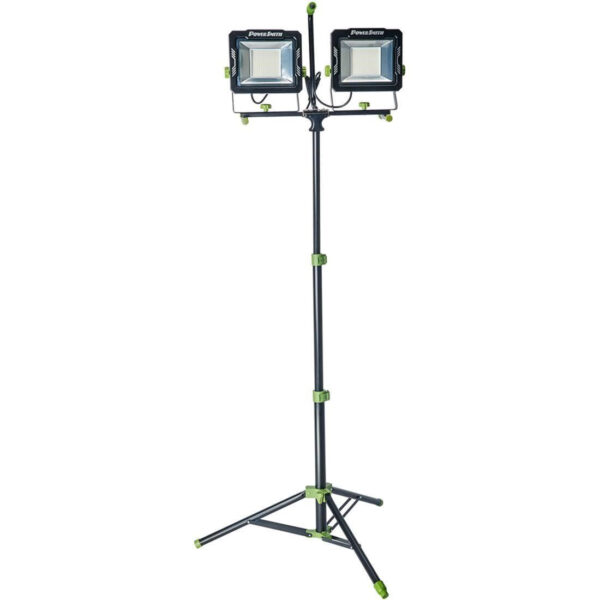 b5cf4aa5567645e2ad95ed136a420abb 20,000 Lumens Dual-Head LED Work Light with Adjustable Metal Tripod Stand and 9 ft. Power Cord