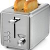 whall Toaster 2 slice Stainless Steel Toasters with Bagel, Cancel, Defrost Function, for Various Bread Types