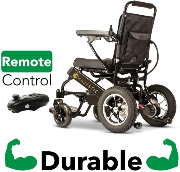 2020 New Folding Ultra Lightweight Electric Power Wheelchair, Silla de Ruedas Electrica, FDA Approved and Air Travel Allowed, Heavy Duty, Mobility Motorized, Portable Power (17.5′′ Seat Width)