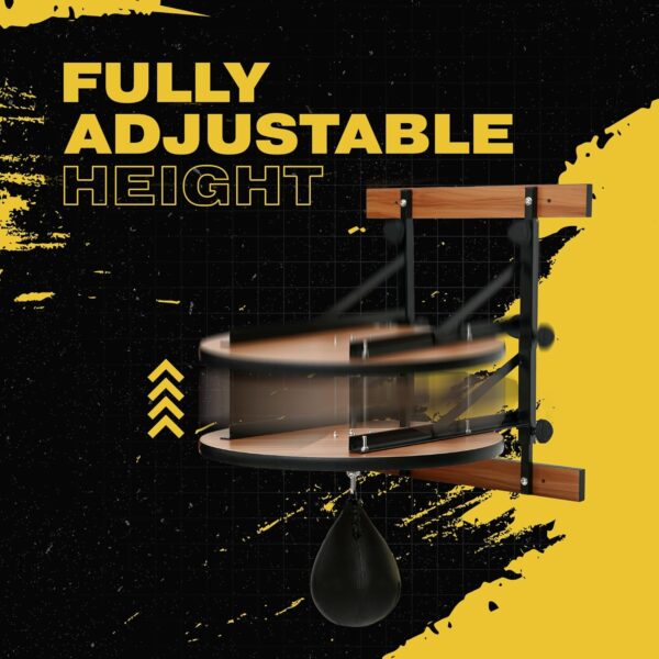 b6b5ed64d7924bff8a4c56fea9a4627f Speed Bag, Speed Bags for Boxing, Speed Bag Platform, Boxing Speed Bag, Speed Bag Boxing, Speedbag, Speed Punching Bag, Speed Bag Mount, Wall Mount Kit, Adjustable Height, Black Swivel Speed Ball