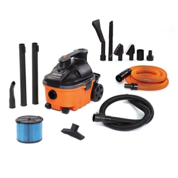 b7a2f3f79cee4bcaaec35e3071dcd6e1 4 gal. 5.0-Peak Portable Wet/Dry VAC with Premium Auto Detailing Kit