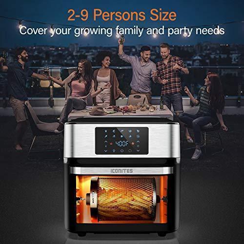 b7e987e2b39b4143a9c9460993a682b7 10-in-1 Air Fryer Oven, 20 Quart Airfryer Toaster Oven Combo, 1800W Large Air Fryers, Convection Toaster Oven with Rotisserie Dehydrator, ETL Certified