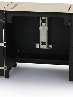 353 Norma Jean Sewing Cabinet for Sturdy Sewing, Cutting, Quilting, and Crafting with Storage and Airlift, Black Finish