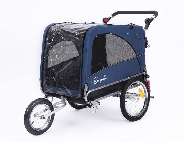 b91b28c7abd443d596ddcfabbc384f5c 3 in 1 Luxury Large Sized Bike Trailer Bicycle Pet Trailer/Jogger/Dog Cage with Suspension 10308