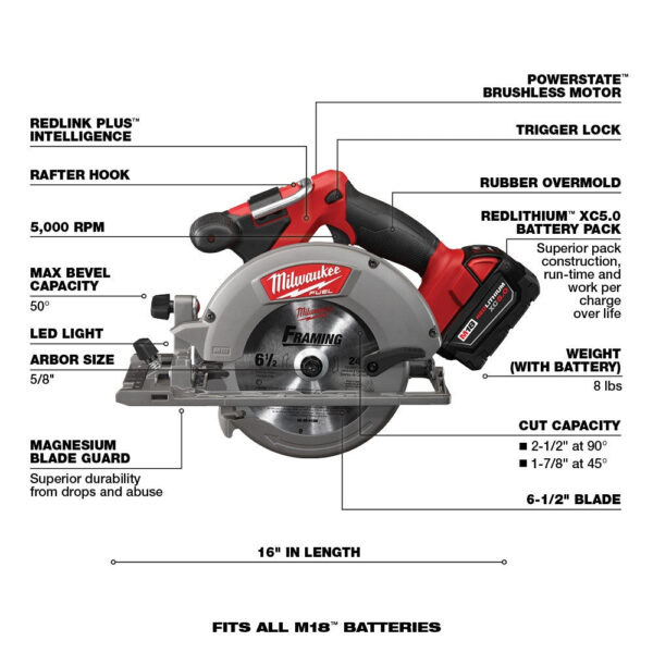bbc87f72d3c24026a2a1e35affa93f88 18V M18 Lithium-Ion Brushless Cordless 7-Tool Combo Kit 5.0 Ah