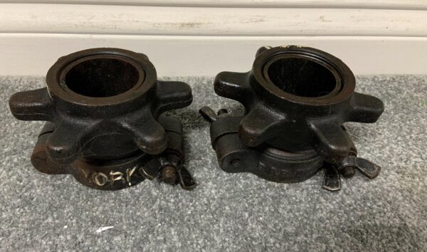 2 Lot 5 Lbs Vintage York Olympic Spin Lock Collars For Weight Bar (10 pounds)