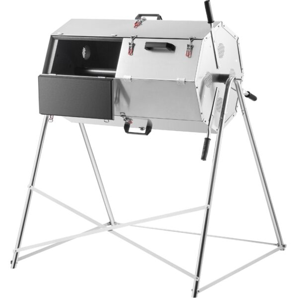 bccdb8ad4ad8457f9674f4b692763c63 Premium 33 Gallon Steel Outdoor Compost Tumbler Bin With Dual-Chamber