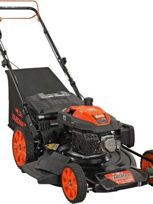 YARDMAX 22 in. 201cc Select PACE 6 Speed CVT High Wheel RWD 3-in-1 Gas Walk Behind Self Propelled Lawn Mower, Black